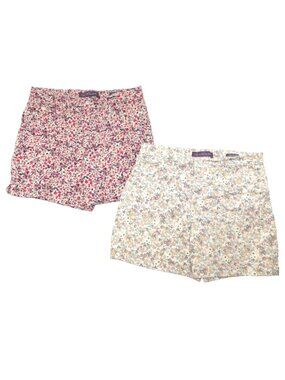 Gloria Vanderbilt Amanda Ditsy Floral Denim Shorts Size 16P Lot of 2